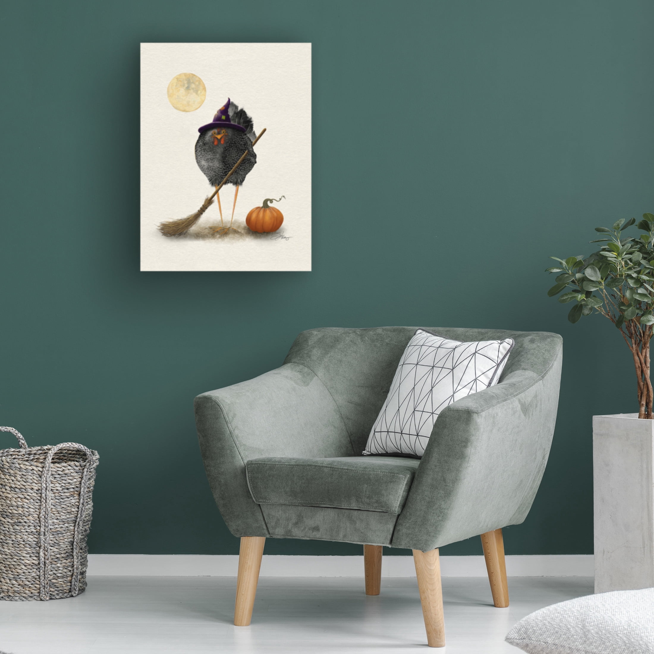Canvas Wall Art - Shanda Louis 'Banshee Hen' Wall Art for Living Room, Bedroom, or Office Décor by Trademark Fine Art - 24 x 32 Inches