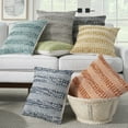 thumbnail image 5 of Nourison Woven Raised Striped Black 18" x 18" Indoor/Outdoor Throw Pillow, 5 of 6