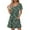 Green Dress for Women, variant on Women's Printed Short Sleeve V Neck Mini Dress Pull On Comfortable Daily Casual Wear Cute Floral Pattern Pocket Design Relaxed Style Pink S