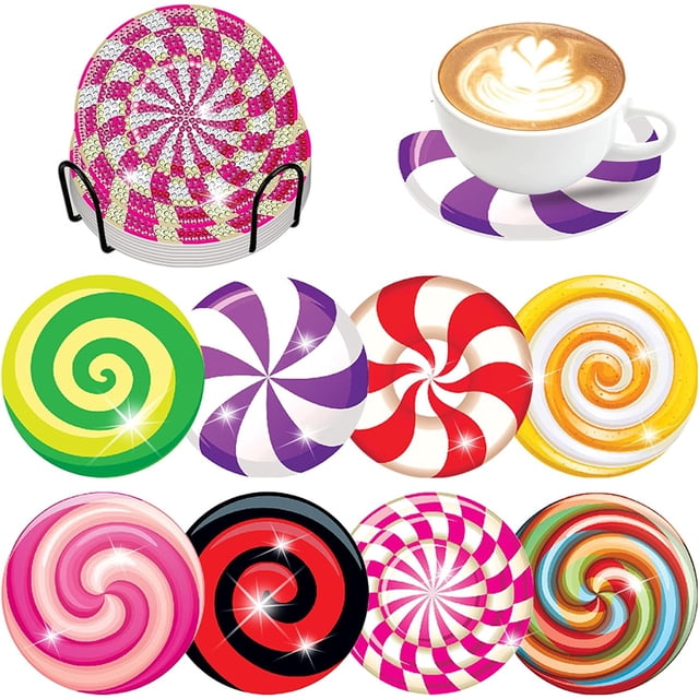 Kits Posavasos para Manualidades Con Soporte 8 Uds.