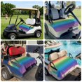 thumbnail image 6 of Golf Cart Seat Covers for 2 Seater,Rainbow Colors Ombre Cream Microfiber Cart Seat Towel Blanket,Modern Abstract Art Aesthetics Absorbent NonSlip Bench Seats Protector for Golf Course 51"x31", 6 of 9