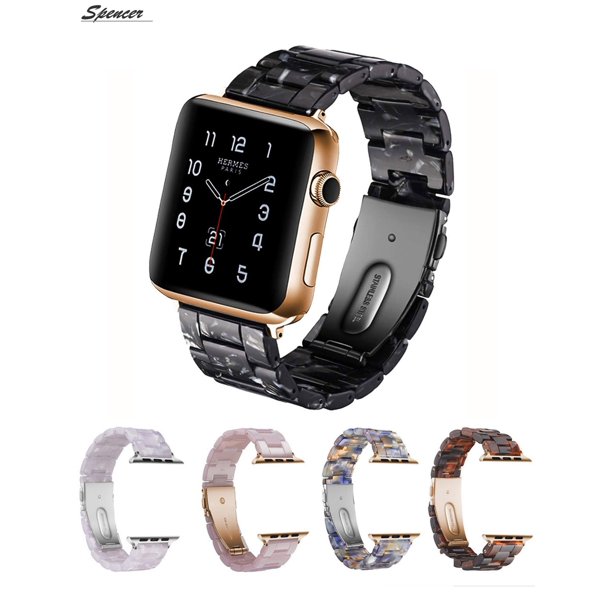 Spencer Spencer Tortoise Shell Resin Apple Watch Bands 38mm/40mm