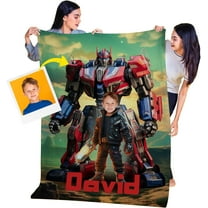 Personalized Photo Blanket, Superhero Blankets for Boys, 6 Year Old Boy Gifts, Kids Customized Blanket with Pictures 30 x 40, Birthday Graduation Ideas for Him, Get Photo Blanket KC22