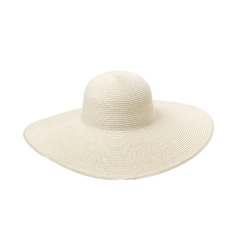 Beach Sun Hat In Pure White - One Size Cheers Beaches Floppy Sun Hat - Ivory – Mellow Monkey main image 2