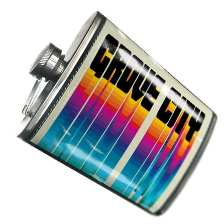 

NEONBLOND Flask Retro Cites States Countries Grove City
