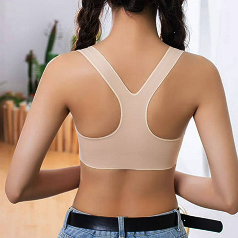 CAICJ98 Bras for Women Sports Bra High Impact Adjustable Criss Cross Back,  Full Support for L Bust No Bounce Black,5XL