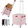 thumbnail image 1 of Carrito de compras portátil plegable MACOPRO, color rosa, 1 of 9