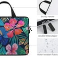 thumbnail image 3 of WERPE Flowers Leaves Blue Background Soft Laptop Bag Diving Fabric Travel Case 12inch, 3 of 5