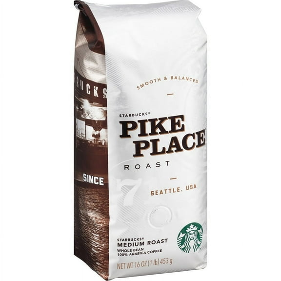 Starbucks Whole Bean Pike Place Roast Coffee - Medium - 16 oz - 1 Each | Bundle of 5 Each