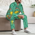 thumbnail image 7 of Sikiie Funny Animals in Jungle Mens Pajama Set, Soft Warm Long Sleeve Sleepwear, Cozy Button-Down Pjs for Men-X-Large, 7 of 7