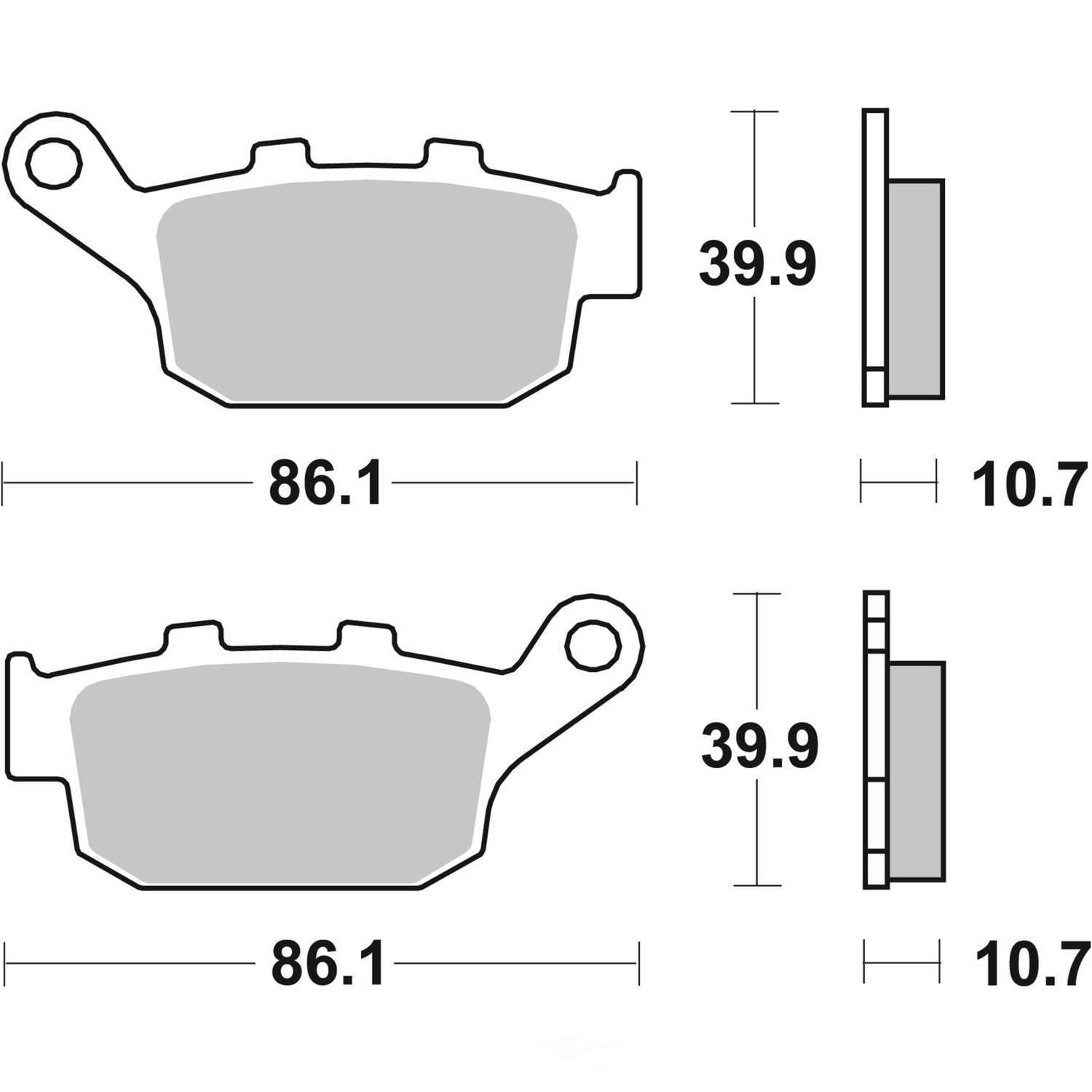 Brembo 07HO27SP PRIME Powersports Sinter SP