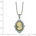 thumbnail image 3 of White Sterling Silver necklace Themed Cubic Zirconia CZ 16 in 1 mm, 3 of 3