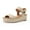 Beige, variant on Anuirheih Women's Fashion Straw Shoes Open Toe Anti-Slip Temperament Wedge Sand Sandals Women (Black)