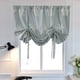 thumbnail image 1 of Granjero Gordo Cortina aislante ajustable con tiras bordadas, ideal para ventanas pequeñas con ojal para barra, 1 panel (99 x 140 cm, gris), 1 of 5