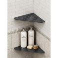 thumbnail image 1 of Juego de 2 estantes de ducha de esquina de 25,4 cm acero inoxidable 304 estante de ducha para pared de azulejos diseño de ranura empotrada, 1 of 6