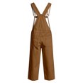 thumbnail image 5 of Tisuna Kids Boys And Girls Overalls Pants Solid Color Sleeveless Suspender Trousers With Pocket Casual Breathable Child Straight Leg Pants Brown Size 5-6 Years, 5 of 6