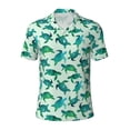 thumbnail image 2 of Daiia Green Sea Turtle Pattern Men’s Polo Shirts,Solid Deck Shirt,Classic Fit, Breathable Cotton Polo for Casual and Sport Wear-X-Large, 2 of 9