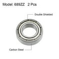 thumbnail image 2 of 689ZZ Deep Groove Ball Bearings Z2 9mmx17mmx5mm Double Shielded Carbon Steel 4pcs, 2 of 4