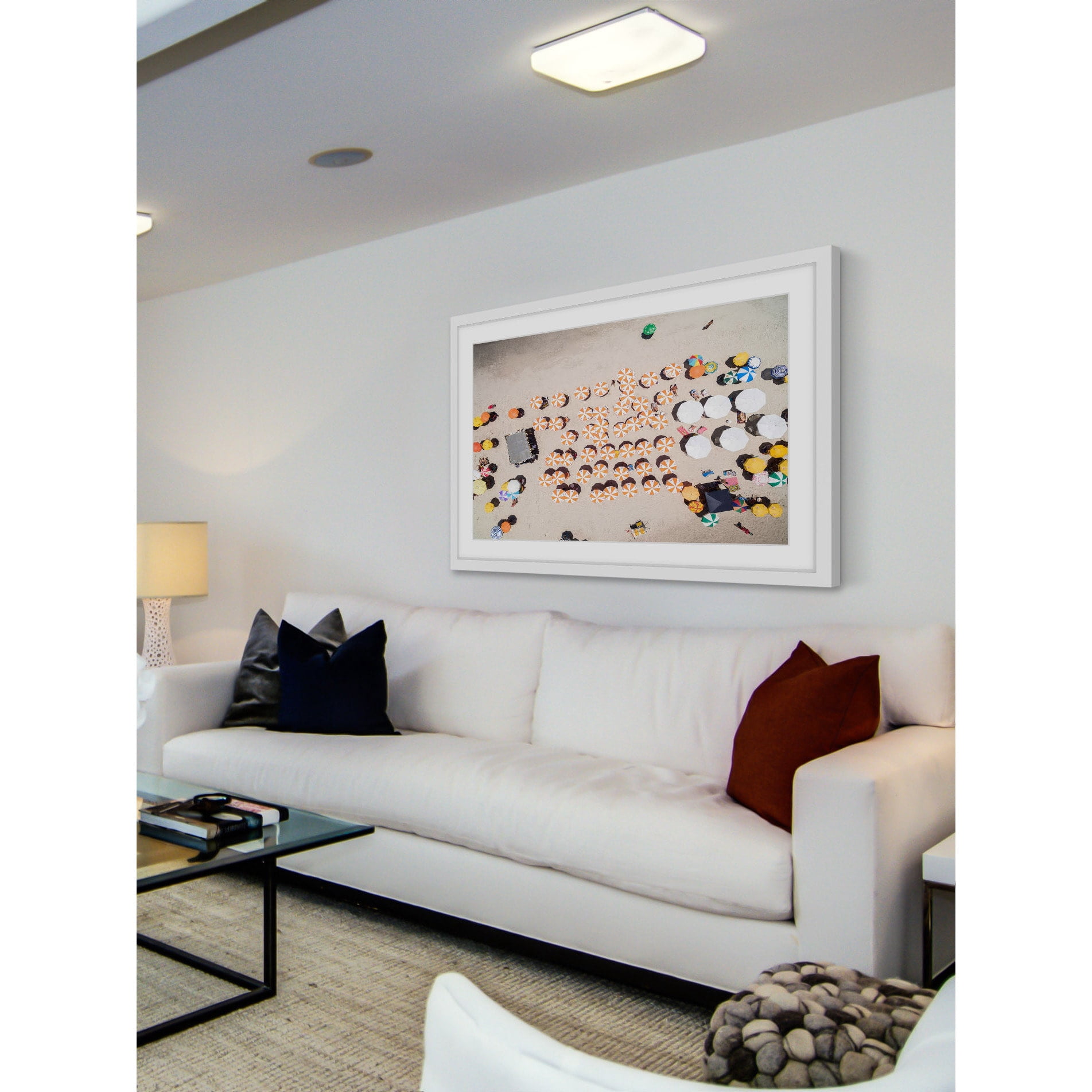 Marmont Hill "Multicolored Umbrellas" Framed Painting Print