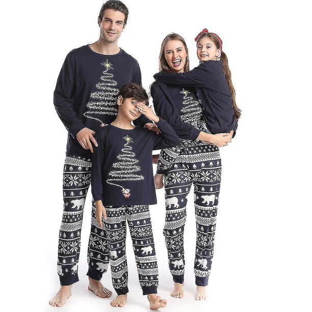 Conjuntos de pijamas navideños a juego para la familia, ropa de dormir navideña, trajes para dormir