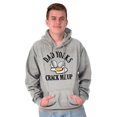 thumbnail image 3 of Funny Dad Joke Yolks Crack Me Up Men's Big & Tall Graphic Hoodie Brisco Brands 2X, 3 of 4