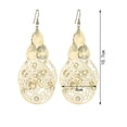 thumbnail image 6 of Hyasfey 1 Pair Hook Earrings Exaggerated Retro Geometric Elegant Hollow Flowers Waterdrop Pendant Women Dangle Earrings Fashion Jewelry, 6 of 8