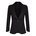 thumbnail image 5 of Baberdicy Womens Blazer Women Suit Solid Color Open Front Office Jackets Plus Size Long Sleeve Summer Work Office Cardigan with Pockets Women's Blazers & Suit Jackets Black, 5 of 8