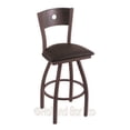 thumbnail image 6 of Holland Voltaire XL 25" Counter Stool - Bronze/Natural/Black Vinyl, 6 of 7