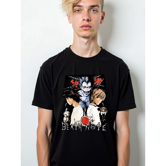 Death Note Anime T-Shirt Mens funny t shirts black elegantly 2026 Casual sportswear Daily and weekend wear Classic Unisex Shirt Cotton tshirts