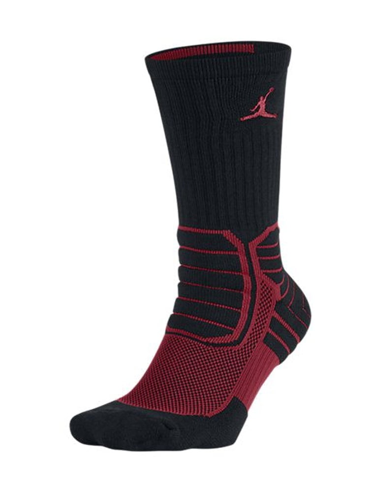 black red jordan socks