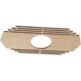 thumbnail image 2 of Ekena Millwork 20"W x 10"H x 5 1/4"ID x 3/8"T Chrysler Wood Fretwork Pierced Ceiling Medallion, Alder, 2 of 3