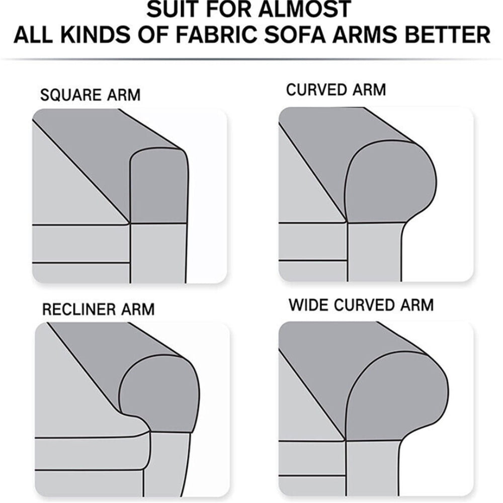 Set of 2 Stretch Armrest Covers Arm Covers for Chairs Couch Sofa Armchair Slipcovers for Recliner Sofa Burgundy