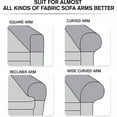 thumbnail image 5 of Set of 2 Stretch Armrest Covers Arm Covers for Chairs Couch Sofa Armchair Slipcovers for Recliner Sofa, 5 of 7