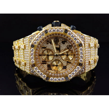 Audemars Piguet Royal Oak Offshore Men's 42mm 18k Watch, Yellow Gold, VS Diamond, 38 Ct
