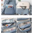 thumbnail image 3 of Mochila escolar de anime para estudiantes, bolsa de viaje informal con dibujos animados para niños y niñas, regalo para la temporada escolar (azul marino), 3 of 5