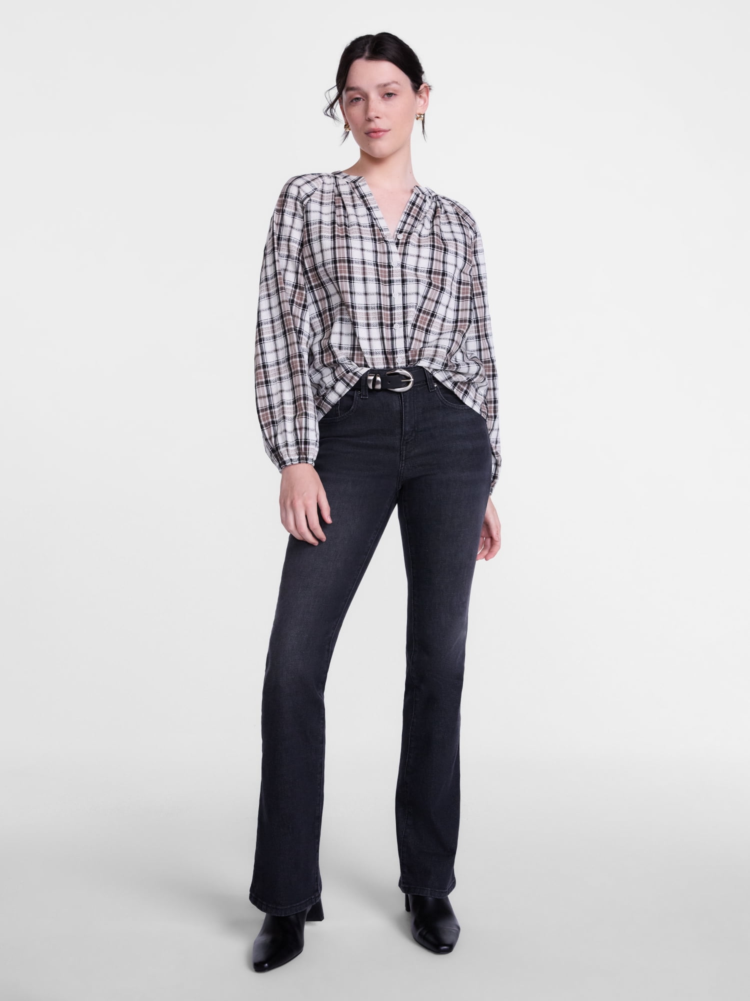 Scenario Women's Top with Poet Sleeves, Sizes XS-XXXL