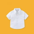 thumbnail image 2 of BOOMNY Toddler Infants Boys Polo Shirts Short Sleeve Buttons T Shirts For Kids Casual Solid Color Breathable Loose Fit Cozy Childrens Dailywear, 2 of 9