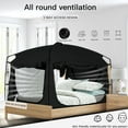 thumbnail image 2 of Bed Tent with 90% Blackout Drapes and Breathable Mesh Windows, Full Size, Black, 2 of 6
