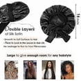 thumbnail image 3 of Satin Beanie Silk Beanie For Sleep Double Layered Satin Lined Hair Beanie With Tie Bonnets For Women Natural Curly Hair, 3 of 4