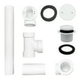 thumbnail image 4 of Westbrass 12" Sch. 40 PVC Bathtub Assembly with Tip-Toe Drain and 2-Hole Overflow, Powder Coat White, 4 of 14