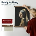 thumbnail image 6 of American Art Decor Girl with a Pearl Earring by Johannes Vermeer Tapestry Vintage Hanging Canvas Wall Art | Baroque Dutch Golden Age Painting for Living Room, Dining, Hallway, or Gallery, 6 of 9