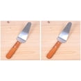 thumbnail image 2 of maskred Stainless Steel Pizza Dividing Spatula Slicer Home Wood Handle Spade Cake Serving Lifting Tool Kitchen Accessory 2Set, 2 of 6