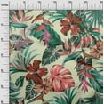 thumbnail image 3 of oneOone Viscose Chiffon Beige Fabric Floral & Leaves Sewing Craft Projects Fabric Prints By Yard 42 Inch Wide, 3 of 6