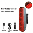 thumbnail image 2 of Tail Light Feu Arrière de Bicyclette Rouge Blanc à Modes Multiples Variables Haute Visibilité Feu Arrière de Vélo Réglable Rechargeable par USB (1 Pce) Rkxzt, 2 of 8