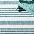 thumbnail image 5 of SAFAVIEH Courtyard Patrice Striped Indoor/Outdoor Runner Rug, Ivory/Teal, 2'3" x 8', 5 of 10