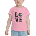 thumbnail image 2 of Hockey Love Cute Toddler T-Shirts for Boys Girls (Pink, 2T), 2 of 5