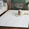 thumbnail image 3 of SAFAVIEH Vermont Sheldon Striped Area Rug, Black/Ivory, 4' x 6', 3 of 11
