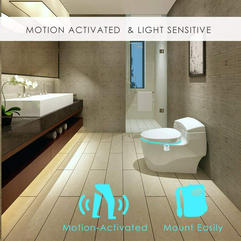 8-Color CBD Automatic LED Body Sensing Motion Sensor Night Lamp Toilet Bowl  Bathroom Light