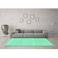 thumbnail image 3 of Ahgly Company Machine Washable Indoor Square Oriental Turquoise Blue Traditional Area Rugs, 7' Square, 3 of 4