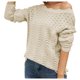 thumbnail image 2 of Suéteres de invierno vintage Fnochy para mujer, de color liso, de punto calado, con cuello recto y hombros descubiertos., 2 of 7
